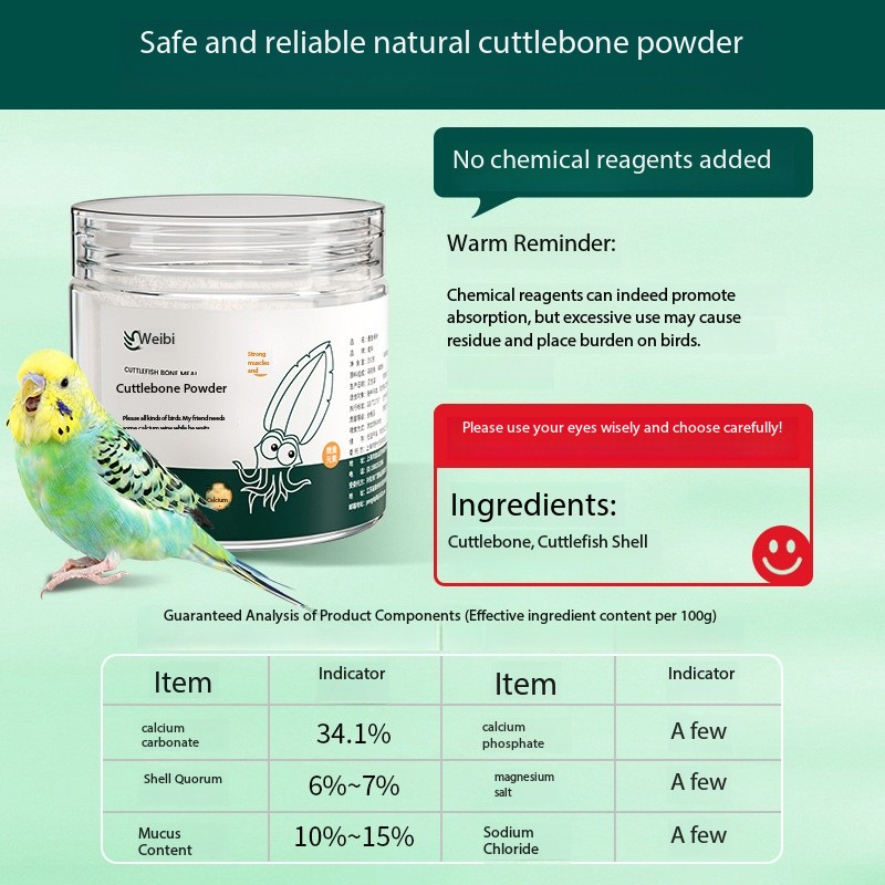 Vitamin D3 Reptile - Inktvis Bot Poeder Rijke Calcium Trace